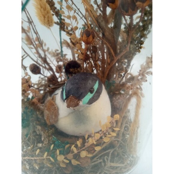 Aviary Glass Jar Native American Art Golden Harvest Southwest Bird Vintage 9.25" - Picture 10 of 15